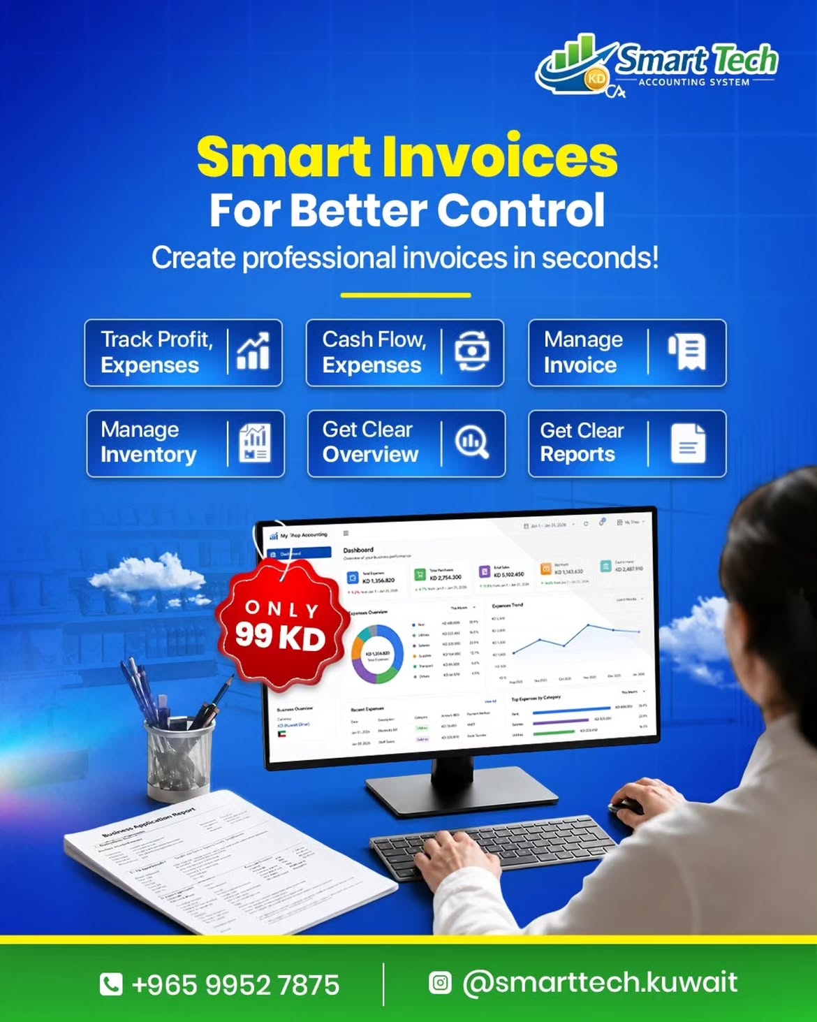 Smart Tech simplifies invoicing and business management with powerful accounting tools. Create