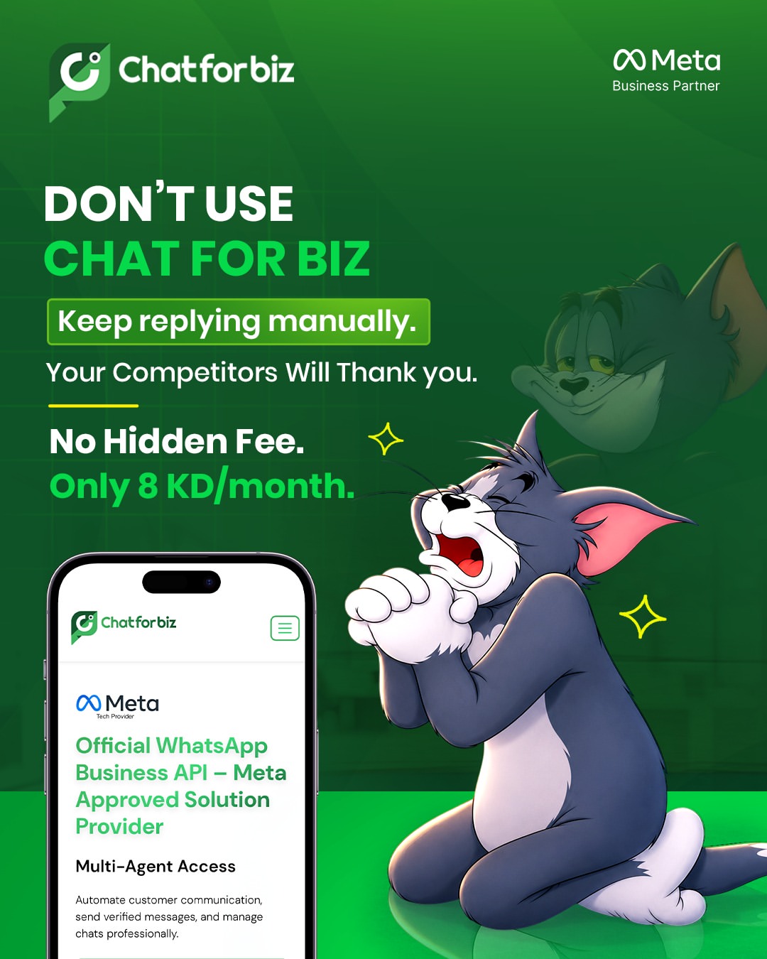 Still replying to every WhatsApp message manually ⏳Save time, manage conversations efficiently,
