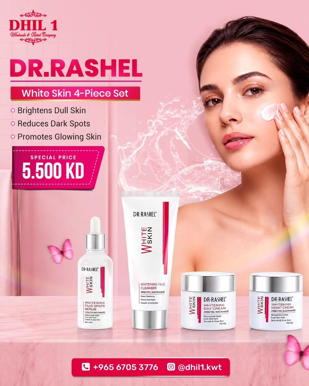 ✨ Reveal brighter, smoother-looking skin with the DR.RASHEL White Skin 4-Piece Set! Reduce the