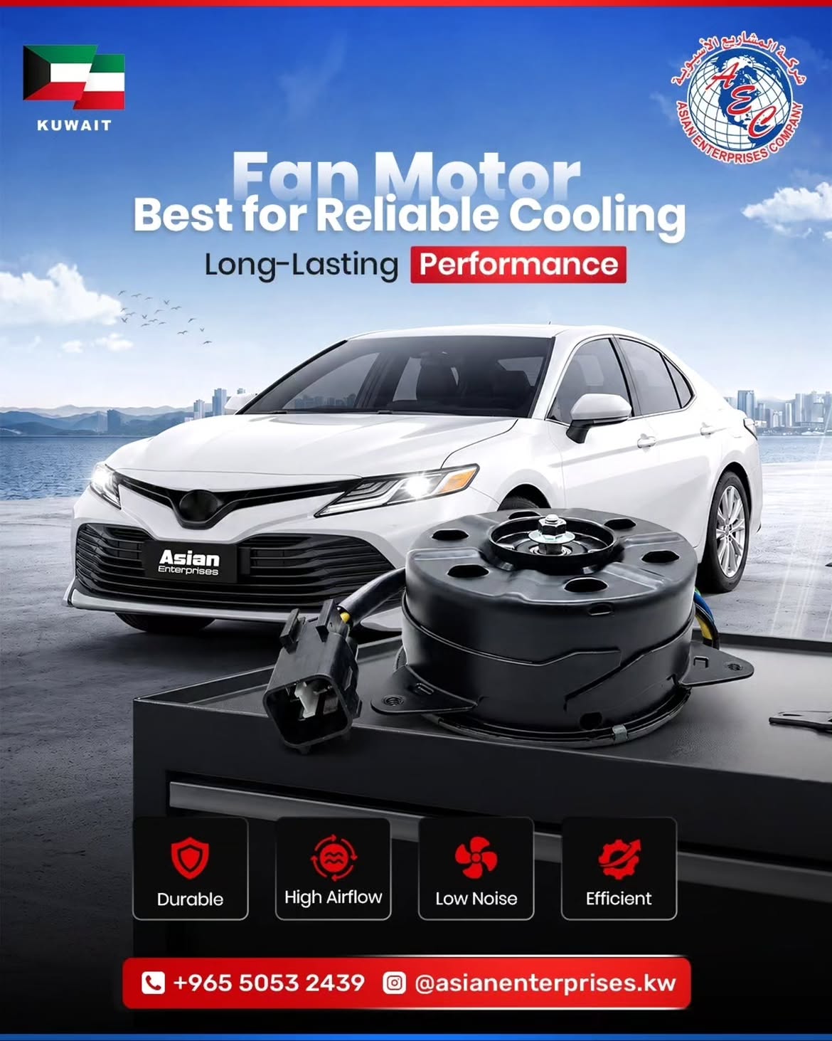 🚗❄️ Keep your engine cool with premium Fan Motors from Asian Enterprises. Built for durability